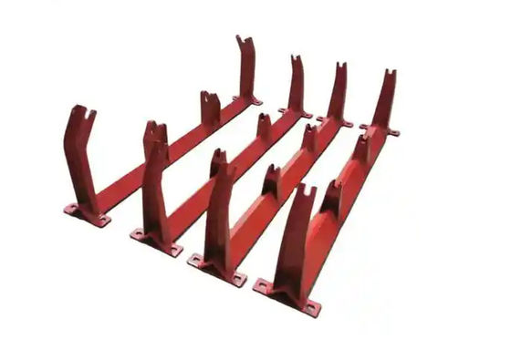 كربون ستيل Conveyor Roller Bracket Frame Idler Support Structure لأنظمة الحزام